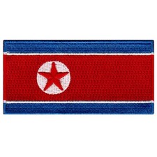 NORTH KOREA FLAG PATCH KOREAN DPRK KING JONG UN PYONGYANG embroidered iron-on picture