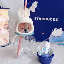 Starbucks 2024 China Mid Autumn Astronaut Cute Bunny 20oz Straw Glass Straw Cups picture
