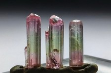 Tri colour jewelery size terminated tourmaline crystals - 10 Carats picture