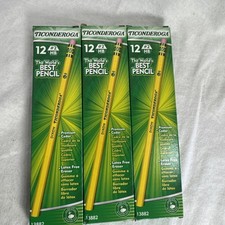 VTG Dixon Ticonderoga Pencils Lot of 3 boxes 13882 No. 2 HB NEW Not Sharpened 34 picture