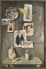 Frank Nosoff Signed Trompe L'oeil Oil Painting Southwestern Native American picture