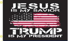 6X10 FT TRUMP VANCE 2024 JESUS FOR TRUMP HUGE 10X6 FLAG BANNER 100D W/ GROMMETS picture