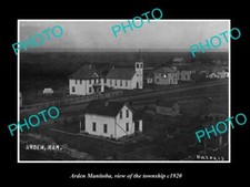 OLD POSTCARD SIZE PHOTO OF ARDEN MANITOBA VIEW OF THE TOWNSHIP c1920 picture