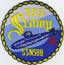 USS Scamp SSN 588 - Ship's Crest BC Patch Cat No C5602 picture