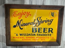 Vintage Mineral Spring Beer Sign picture