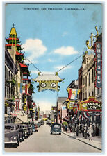 c1930s Narrow Streets, Chinatown San Franciso California CA Postcard picture