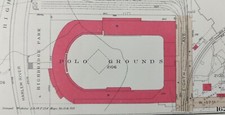 Vintage 1934 POLO GROUNDS STADIUM Map MANHATTAN NEW YORK CITY NY ~ MLB NFL picture
