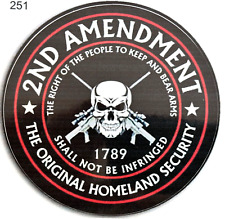 2nd Amendment..1789..Shall Not Be Infringed..Truck Decals Sticker  (4 Pack) #251 picture