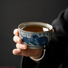 Chinese Antique Ceramic Opening Tiger Cup Pottery Beautiful Jingdezheng Cups picture