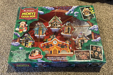 Mr. Christmas 1993 Vintage Disney Mickey's Clock Shop NIB Tested WORKS Lighted picture
