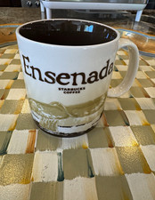 Starbucks Ensenada Coffee & Tea Advertising Mug 2016 Original White Brown Beige picture
