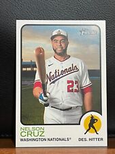 2022 Topps Heritage High NELSON CRUZ Nationals 1973 OVERSIZED BOX TOPPER picture