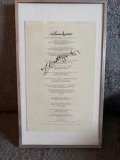 Framed French Laundry Menu Signed by Timothy Hollingsworth - October 2, 2010 picture