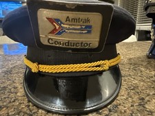 Vintage Amtrak Conductors Hat Train Railroad Conductor Cap - 7 1/4 picture