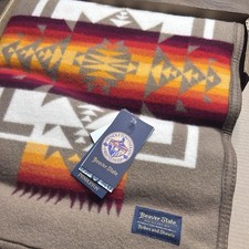 Pendleton Chief Joseph Blanket 64 x 80 in Beaver State wool blend reversible NWT picture