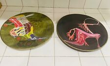 Decorative One Of A Kind Handmade/Hand Painted Plate Set/Artist Signed Accent picture