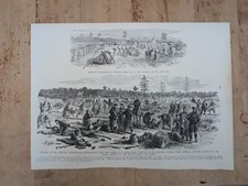 Destruction Of Confederate Privateer Nashville Engraving 19th Century Book Plate picture