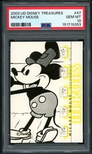 2003 UD 1st Appearance Disney Treasures Mickey Mouse Steamboat Willie PSA 10 picture