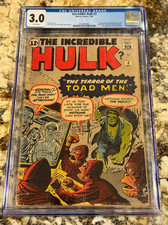 Incredible Hulk #2 CGC 3.0 RARE WHITE PAGES 1962 1st Green Hulk Silver Age Key picture
