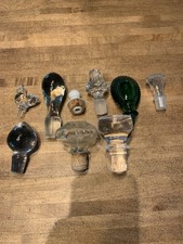 Vintage Crystal & Glass Bottle Decanter Stoppers-Lot Of 9-Fish-Solid-Hollow picture