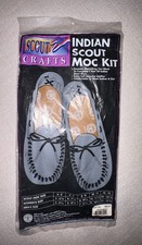 Vintage Indian Scout Moccasin Kit Tan Size 4-5 Youth Kids DIY Craft picture