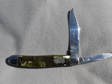 OLD VINTAGE EARLY COLORFUL UTICA CUTLERY CO UTICA NY STAINLESS STEEL JACK KNIFE picture