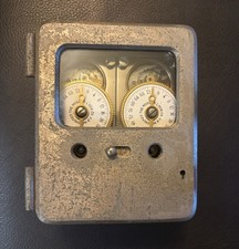 Antique 1916 MOSLER Vault Safe 2-Movement Time Clocks in Case picture