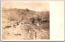 Julian Alden Weir Pinting, 1937 Bruce Crane Rural Dirt Road Landscape, Postcard picture