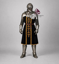 ZAIN Medieval Alva Knight Armor Handmade Steel Gothic LARP Reenactment Armor picture