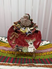 Vintage 1995 Fitz and Floyd Father Christmas Canapé Plate picture