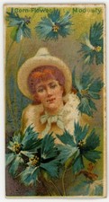 1880s-90s Floral Beauties Duke's Cigarettes Corn Flower Trade Card F197 picture