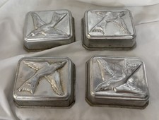 Set of 4 Vintage Aluminum Dove Birds Jello Cake Molds - Wall Hanging Decor picture