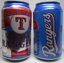 Texas Rangers baseball 50th anniversary bottom opened Empty Beer Can Budweiser picture