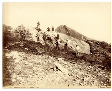 Sommer, Italy, Naples, Vesuvius Crater, May 1885 Original Albumen Vintage Pri picture