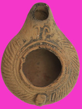 Holy Land Oil Lamp Ancient Artifact Time of Jesus & Apostles 63BC-323AD COA 159 picture
