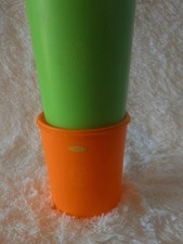 Vintage 1970s Tupperware Servalier Canister Set 811-4 811-5 Harvest Colors picture