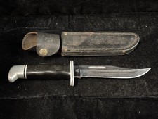 Vtg Buck 119 USA 1991 Fixed Blade Hunting Knife w/ Sheath - READ picture