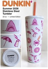New Rare Dunkin Donuts Summer 2026 Stainless Steel 22oz Tumbler picture