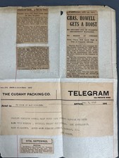 1911-1912 Antique Ephemera Lot: Cudahy Packing Co. Telegram, Suffragette Baby picture
