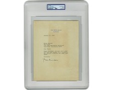 President Bill Clinton Signed Letter Wishing Wayne Gretzky Happy Birthday PSA picture