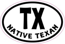 3X2 Oval TX Native Texan Sticker Vinyl Cup Decals Sticker Bumper Decal Hobbies picture