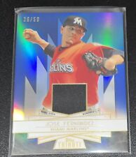 Jose Fernandez 2014 Topps Tribute Forever Young Blue Jersey /50 - Miami Marlins picture