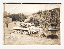1945C WWII US Military Press Photo, M-24 Chaffee Light Tank Drill picture