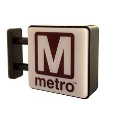 Washington DC (WMATA) Metro DC Metrorail - Metro Logo Sign LED Light Magnet picture