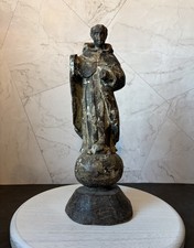 antique 18th - 19th C wooden statue of Saint Vincent Ferrer / San Vicente Ferrer picture