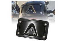 Curved Laydown License Plate Mount Frame 3-Hole Steel Aluminum 4x7