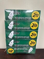 4 Aces MENTHOL KING Size RYO Cigarette Tubes 200ct Box (5 Boxes) picture