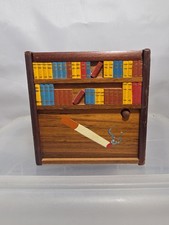 Vintage 1950s Wooden Musical Cigarette Dispenser Wind Up Pop Up Dog (6) picture