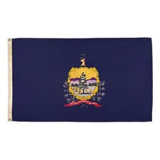 Vintage Cotton Vermont State Flag Cloth USA American Old Textile Art Decor picture