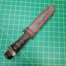 Vintage US NAVY WW II ERA MARK 2 Combat Knife 1940's possibly red metal sheath picture